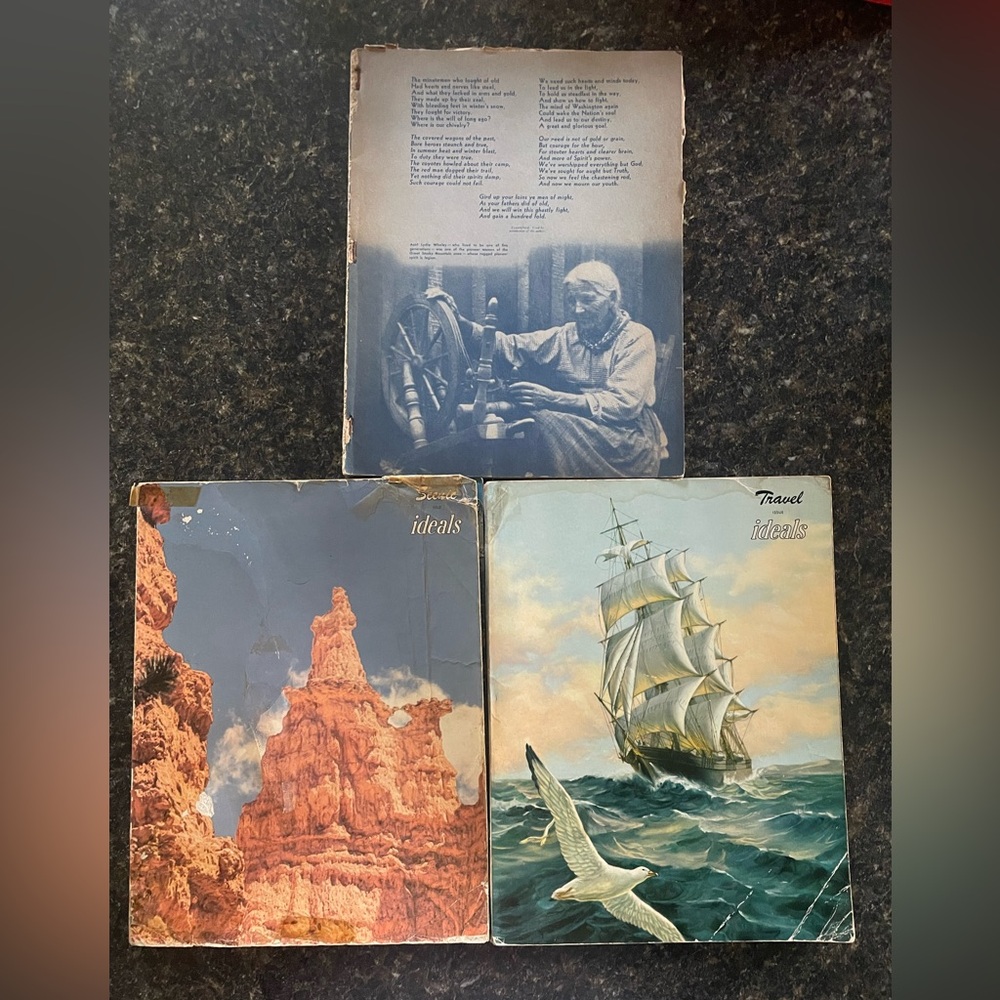 Vintage Ideals Magazines with Scenic Covers